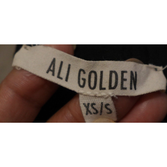 Amazing Ali Golden Women XS S Skirt Midi Pull On Solid Elastic Waist Split Black - Picture 5 of 9